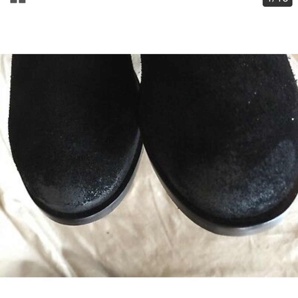 Tall black suede boots - Picture 3 of 4